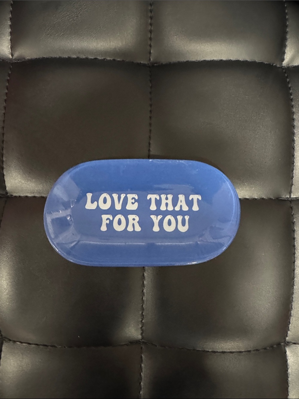 Blue 'Love That For You' Decorative jewelry dish